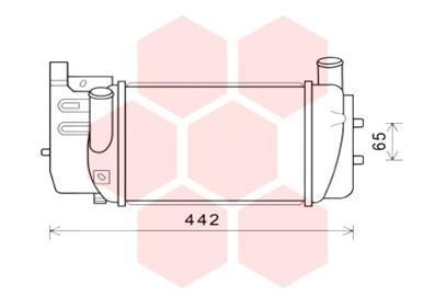 VAN WEZEL tarpinis suslėgto oro aušintuvas, kompresorius 53004645